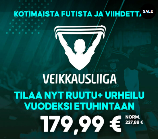 Nyt Ruutu+ vuodeksi etuhintaan!