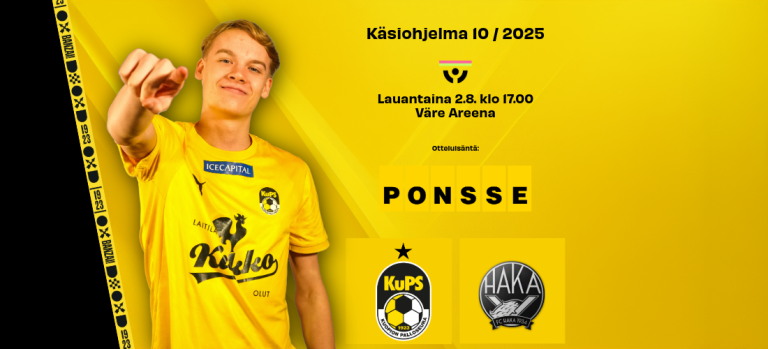 KuPS - FC Haka käsiohjelma on luettavissa