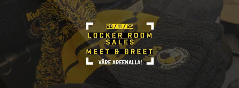 Locker Room Sales ja Meet and Greet Väre Areenalla torstaina 20.11. klo 14–20