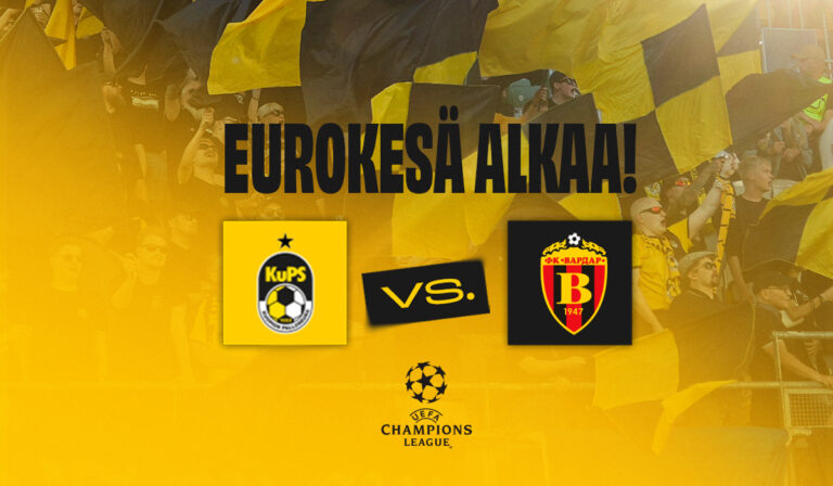 KuPS kohtaa FK Vardarin Mestarien liigan avauskierroksella