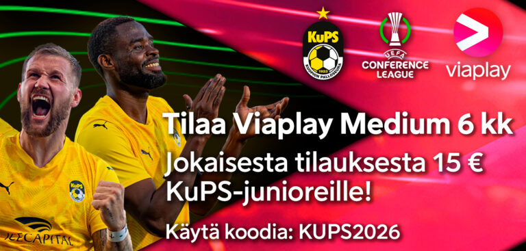 KuPS ja Viaplay yhteistyöhön – europelit tukevat myös keltamustaa juniorityötä